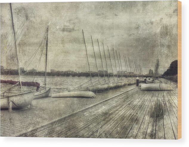 Mit Wood Print featuring the photograph Vintage Boston MIT Sailing Pavilion by Joann Vitali