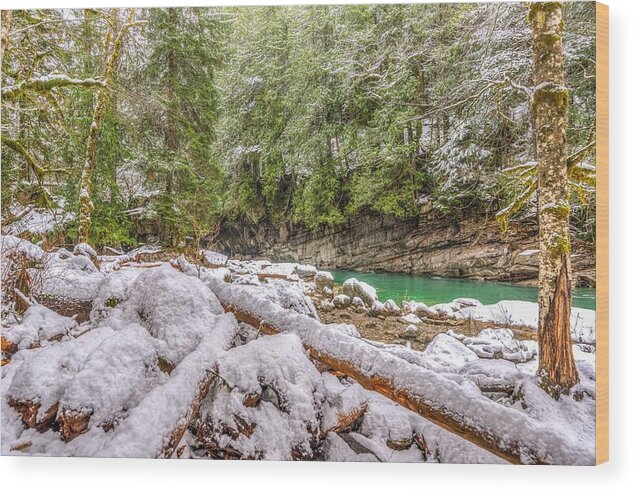 Winter Landscape Wood Print featuring the photograph Winter at Eagle Falls by Spencer McDonald