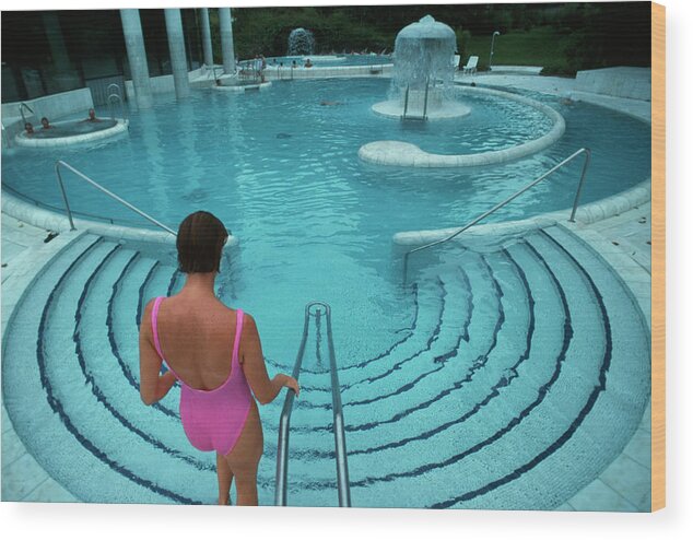 Baden-baden Wood Print featuring the photograph Caracalla Therme #1 by Slim Aarons