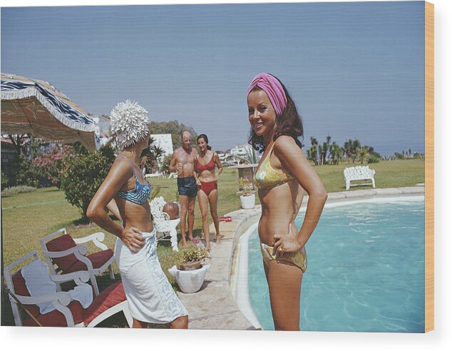 People Wood Print featuring the photograph At The Von Pantzs by Slim Aarons