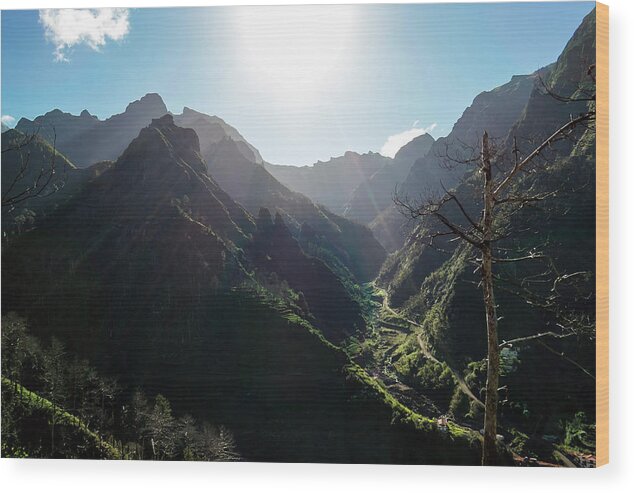 Madeira Wood Print featuring the photograph Madeira Island Interior by Claudio Maioli
