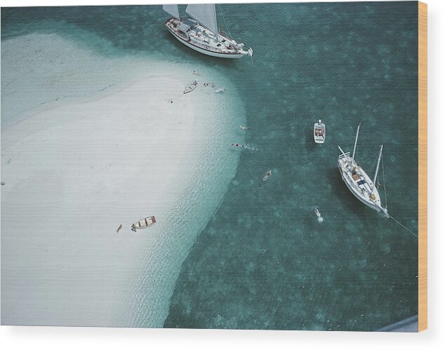 People Wood Print featuring the photograph Stocking Island, Bahamas by Slim Aarons