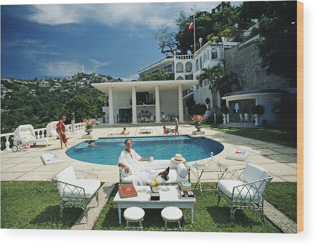 1980-1989 Wood Print featuring the photograph Villa Nirvana by Slim Aarons