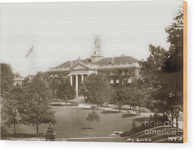 Walter Reed Wood Print featuring the photograph Walter Reed general hospital August 21, 1924 by Monterey County Historical Society