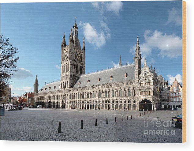 Cloth Hall Ypres, Belgium. #1 Wood Print by Glenn Harvey - Pixels