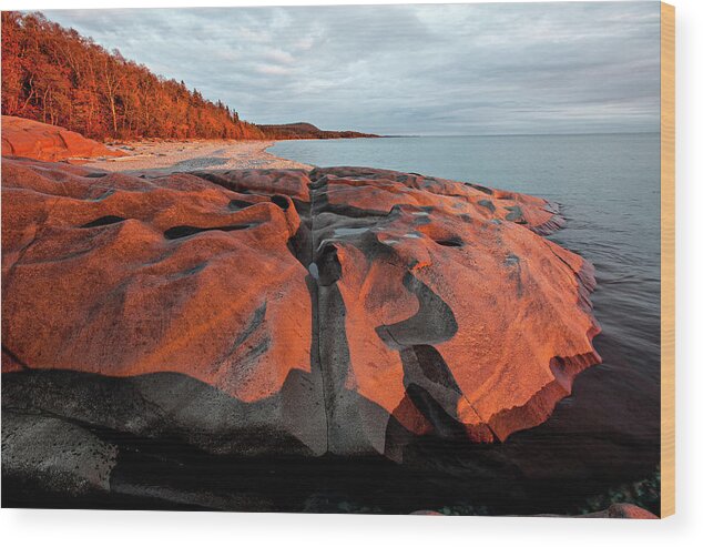 Sunset Wood Print featuring the photograph Red Rocks by Doug Gibbons