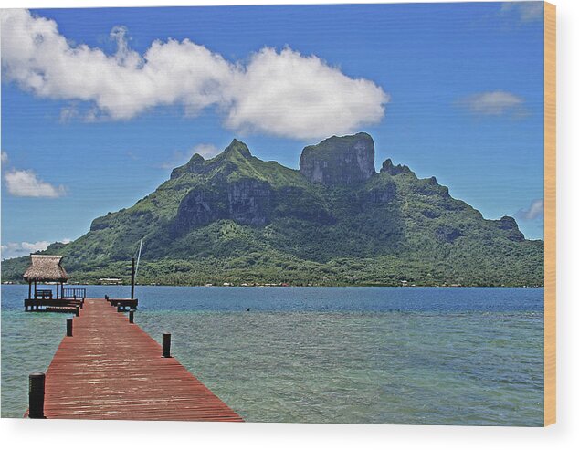 Tahiti Wood Print featuring the photograph Bora Bora, Tahiti #1 by Richard Krebs