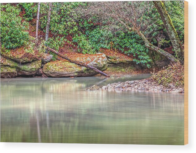 Creek Wood Print featuring the photograph Around The Bend by Ed Newell