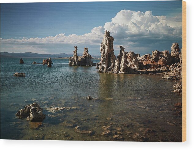 Landscape Wood Print featuring the photograph Afternoon at Mono Lake by Jon Glaser