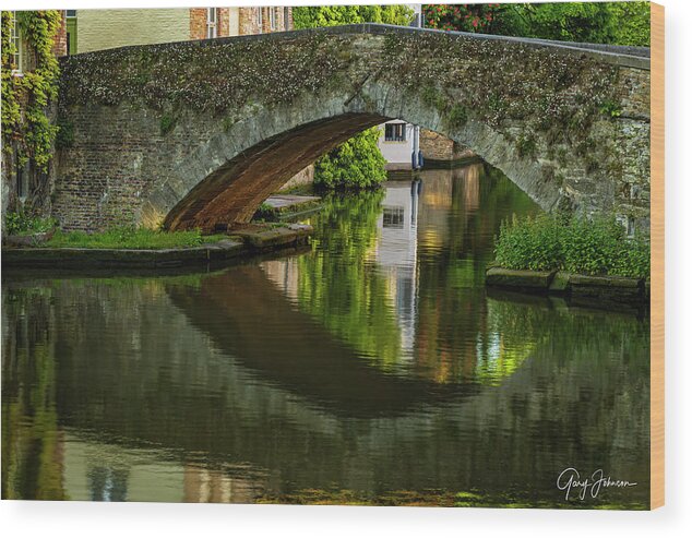Bruges Wood Print featuring the photograph Bruges Bridge by Gary Johnson