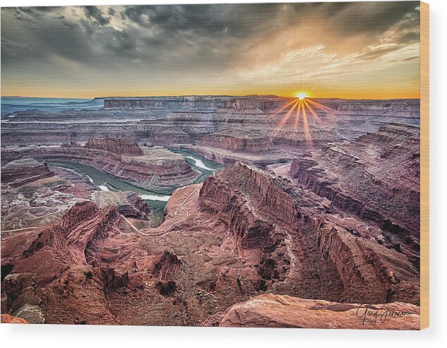 2020 Utah Trip Wood Print featuring the photograph Dead Horse Point Sunset by Gary Johnson
