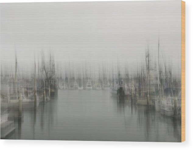 Ship Wood Print featuring the photograph Ghost Marina by Nicole Wilde