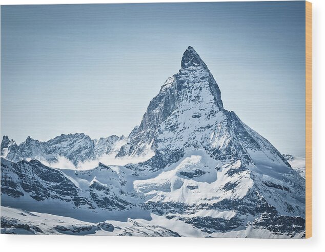 Resolution Wood Print featuring the photograph Matterhorn by Rick Deacon