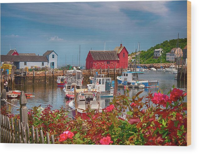 Rockport Wood Print featuring the photograph Rockport, MA. Fishing Harbor by Joann Vitali
