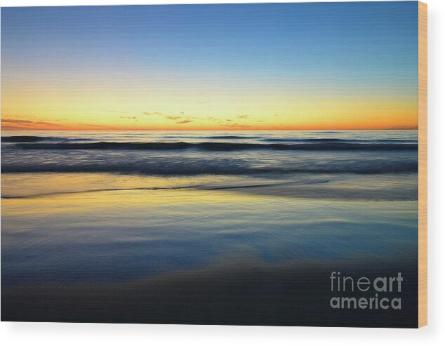Cardiff By The Sea Wood Print featuring the photograph San Elijo Afterglow by John F Tsumas