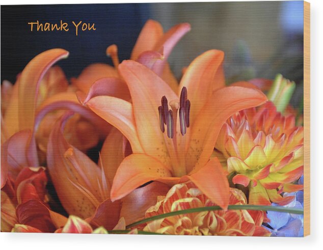  Wood Print featuring the photograph Thank You Lily by Bonnie Colgan
