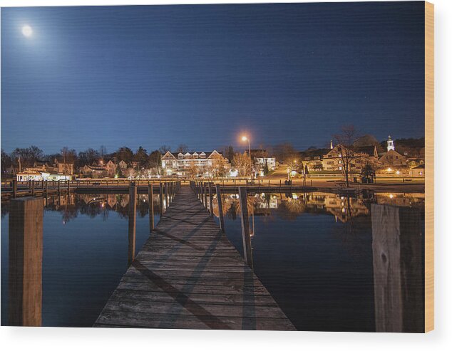 Docks Wood Print featuring the photograph The Docks - Meredith, NH by Trevor Slauenwhite