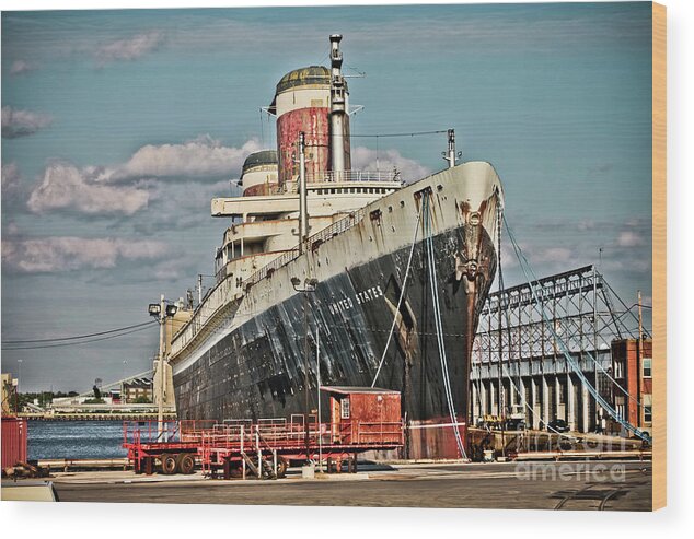 Uss United States Wood Print featuring the photograph USS United States by Stacey Granger