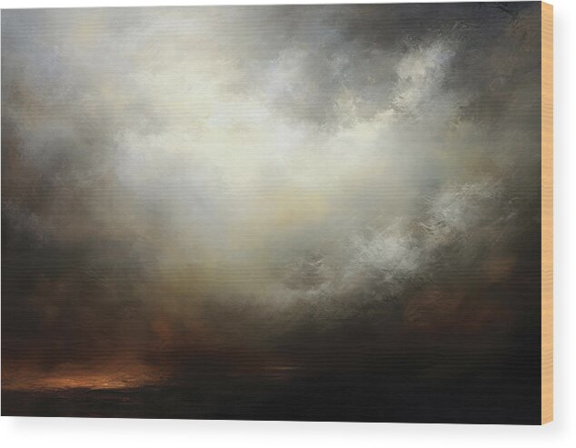 Wide Open Spaces Wood Print featuring the painting Wide Open Spaces August Storm by Jai Johnson