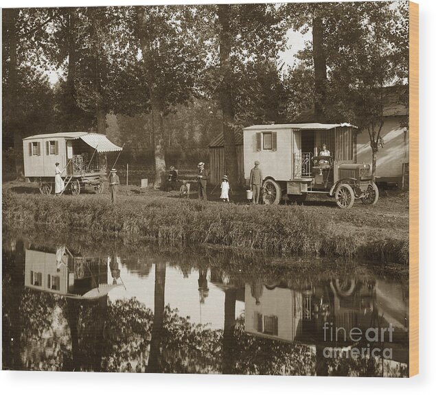 Berliet Cba Wood Print featuring the photograph Berliet C B A French CBA Truck called the Deam Le Reve France circa 1913 by Monterey County Historical Society