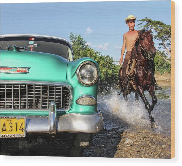  Cuba Wood Print featuring the photograph Cuban Horsepower by Marla Craven