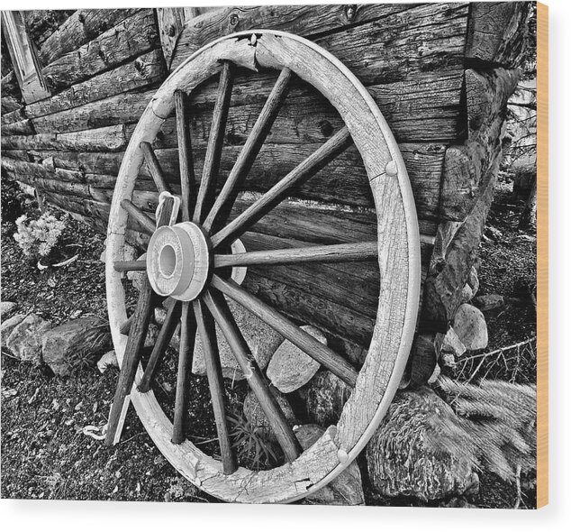 Cabin Wood Print featuring the photograph Painted Wagon by Ed Boudreau