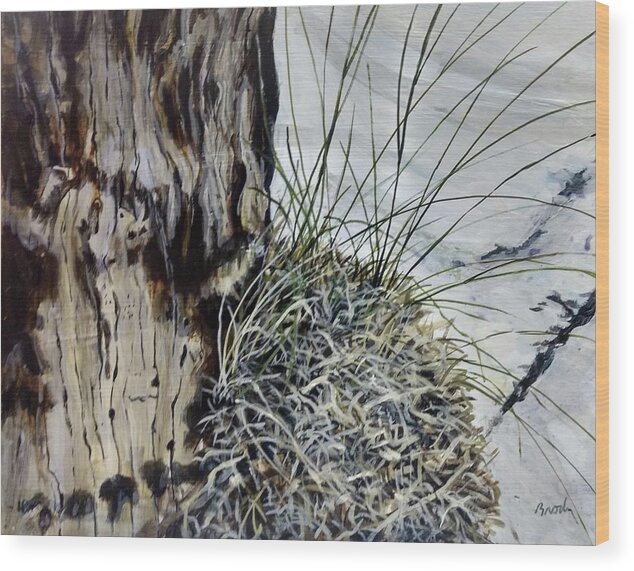 Driftwood Wood Print featuring the painting Promise by William Brody