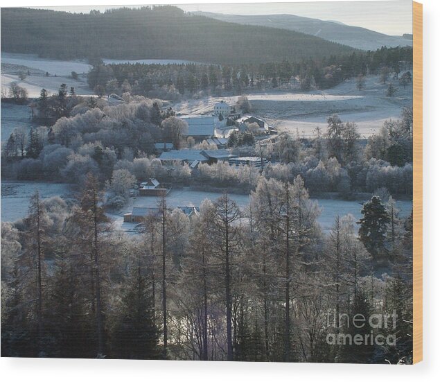 Whisky Wood Print featuring the photograph Frosty Day at Cragganmore - Speyside - Scotland by Phil Banks