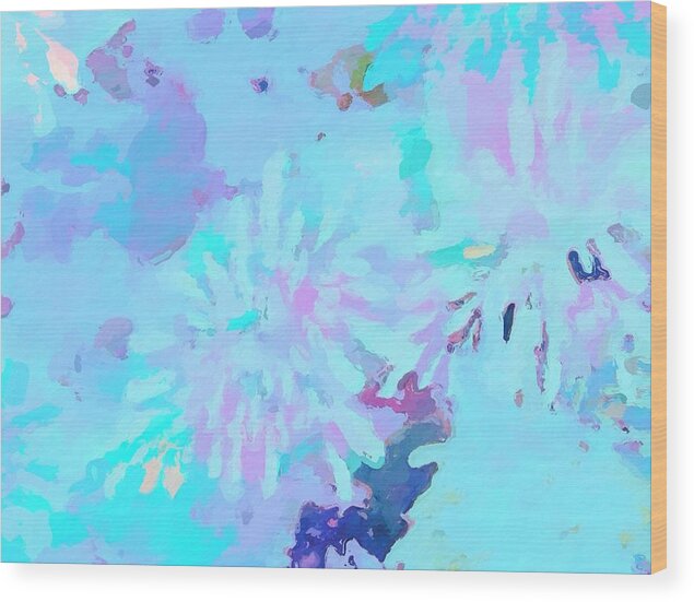 Blue Wood Print featuring the digital art Blue Love by Cooky Goldblatt
