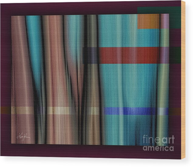 Colors Wood Print featuring the digital art Colors Of Memories by Leo Symon