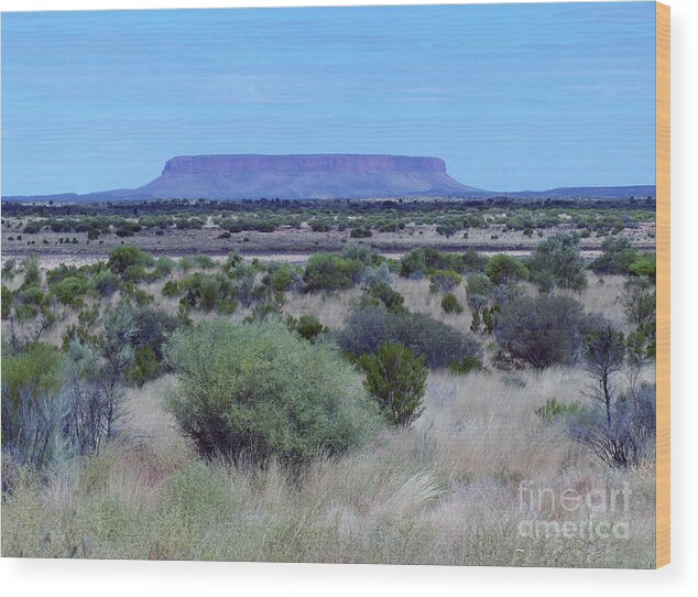 Mt.conner Wood Print featuring the photograph Mount Conner - Northern Territory by Phil Banks