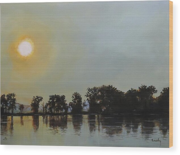 Sunset Wood Print featuring the painting Sunset Ride by William Brody