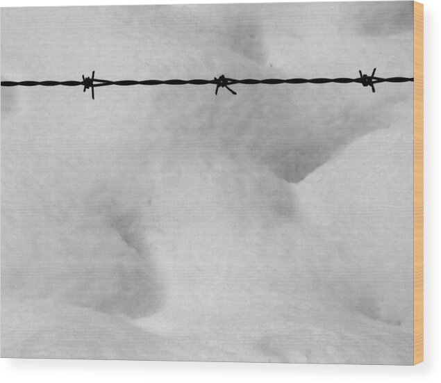 Winter Wood Print featuring the photograph Wire Over Snow by Mark Alan Perry