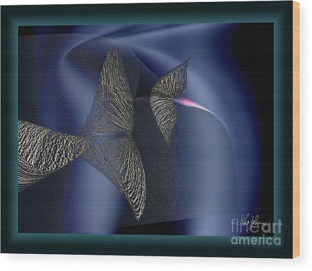 Fish Wood Print featuring the digital art What Is A Fish Dream by Leo Symon