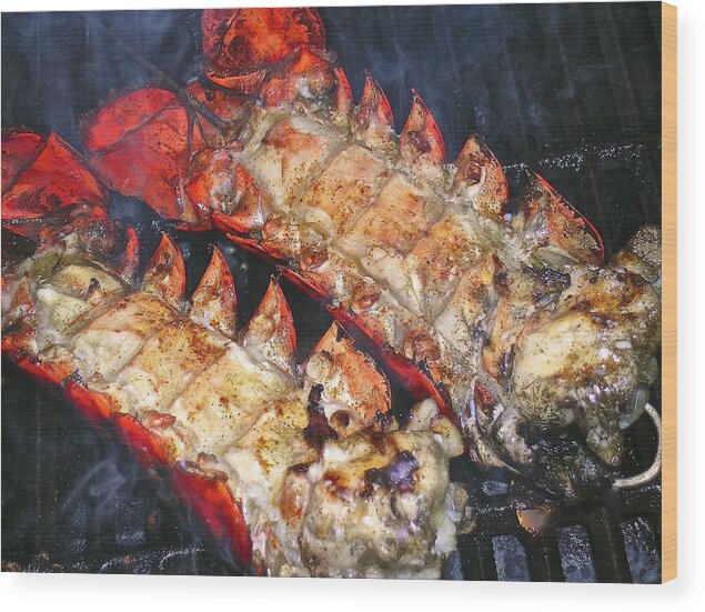 Birthday Lobster Wood Print featuring the photograph Birthday Lobster by James Temple