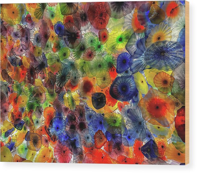 Bellagio Wood Print featuring the photograph Chihuly Flowers by Donna Kennedy