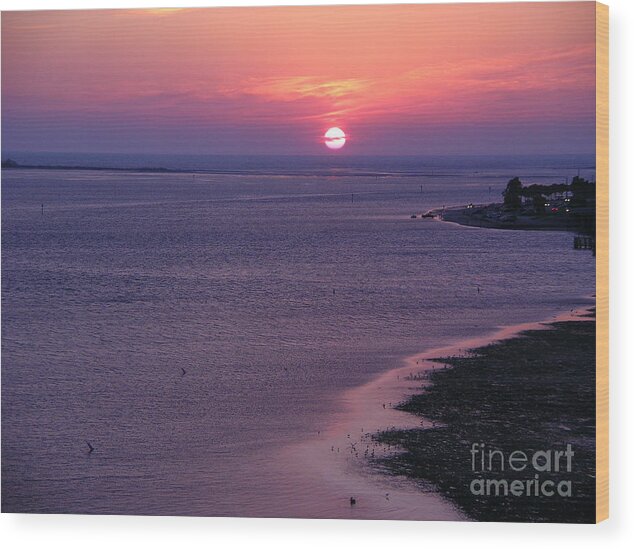 Sunset Wood Print featuring the photograph Sunset in the Tropics by Lora Duguay