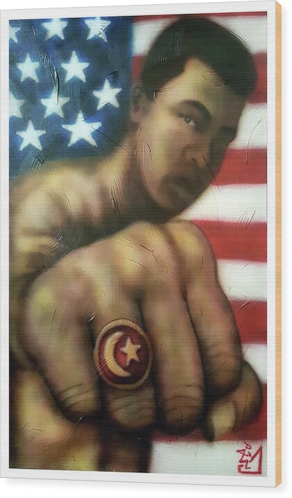  Wood Print featuring the painting Ali by Rodney D Butler