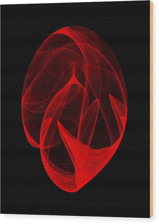 Strange Attractor Wood Print featuring the digital art Untitled #2 by Robert Krawczyk