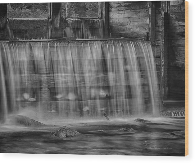 Crawford Notch Wood Print featuring the photograph Saco River 6199 by Dan Beauvais