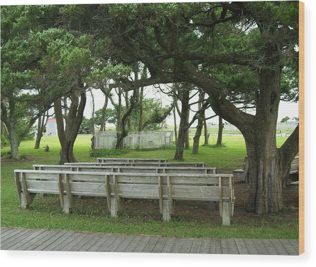 Island Of Ocracoke Wood Print featuring the photograph Okracoke Island Resting Place by M Three Photos