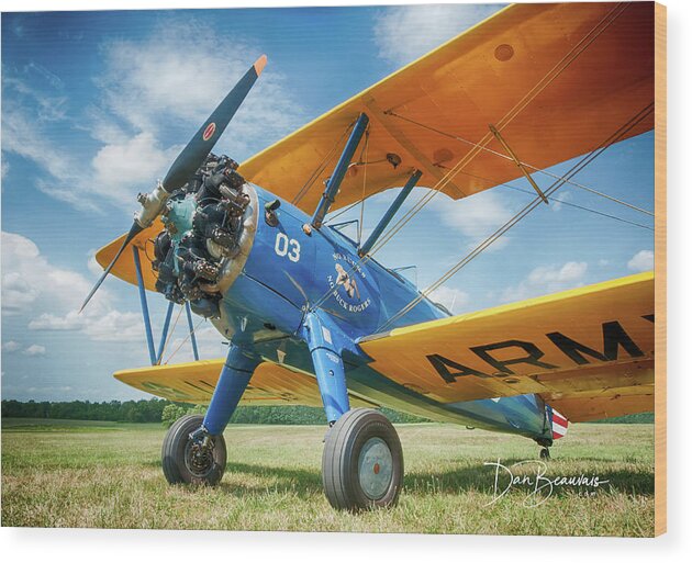 Aerobatic Wood Print featuring the photograph Stearman 4496 by Dan Beauvais