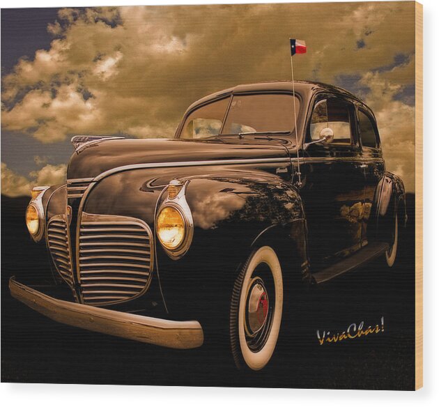 40 Wood Print featuring the photograph 41 Plymouth Two-Door by Chas Sinklier