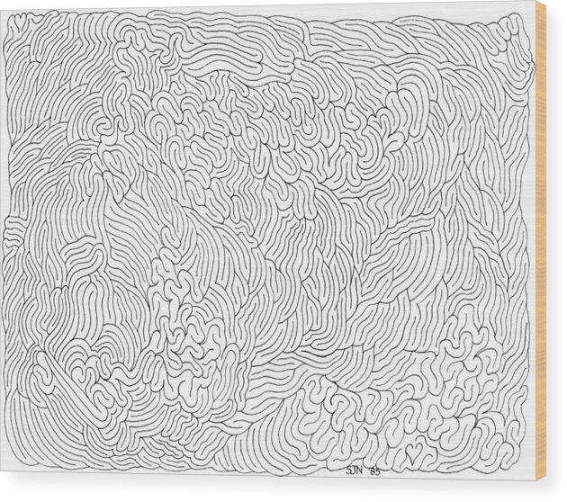 Mazes Wood Print featuring the drawing Deception by Steven Natanson