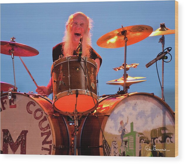 The Kentucky Headhunters Wood Print featuring the photograph Fred Young 1978 by Dan Beauvais