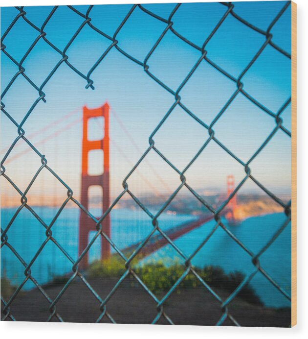San Francisco Wood Print featuring the photograph San Francisco Golden Gate Bridge by Cory Dewald