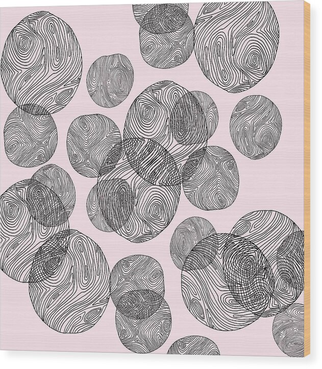 Pattern Wood Print featuring the drawing Woodprint Pattern #1 by Cortney Herron