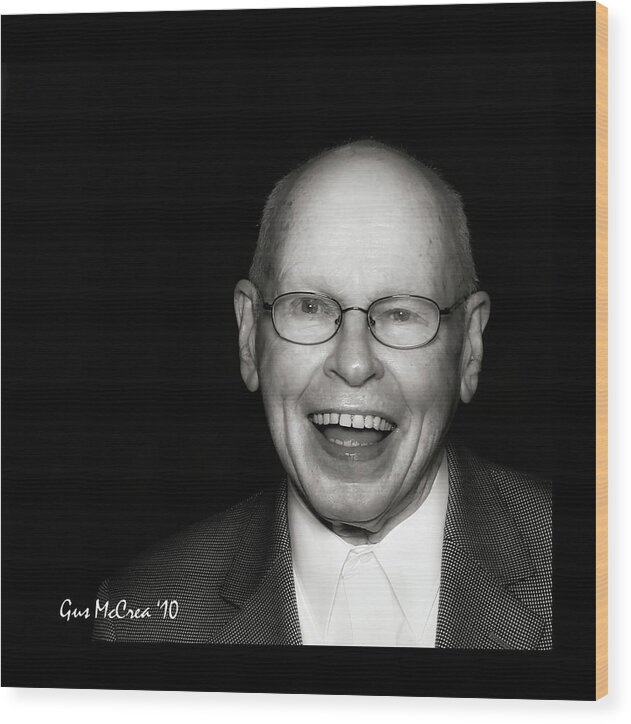 Portraits Wood Print featuring the photograph 'Ceramic Sculptor Bill Daly Palm Desert California 2010 by Gus McCrea