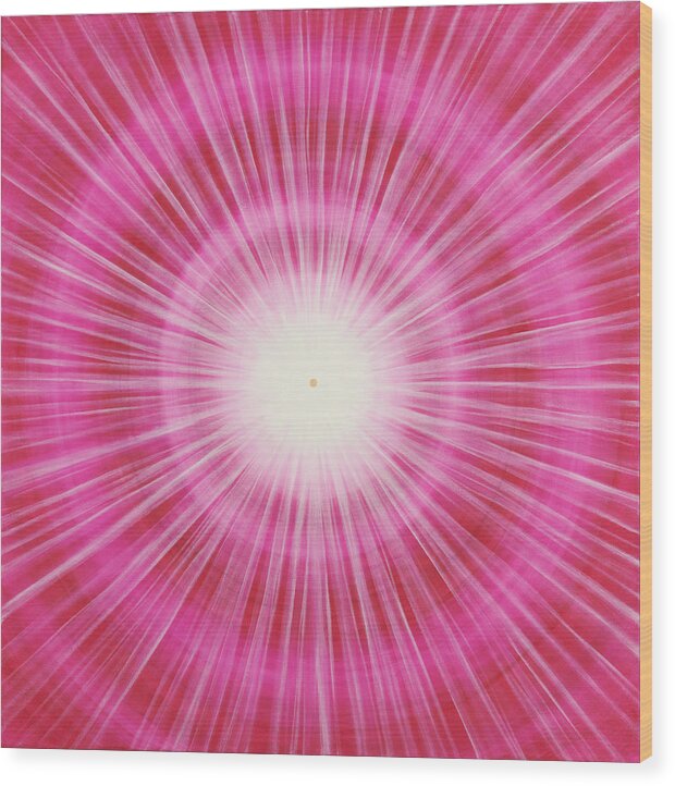  Wood Print featuring the painting Floating Point Magenta by Britta Burmehl