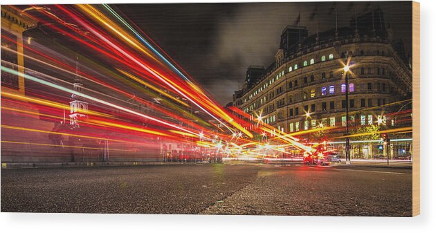 London Wood Print featuring the photograph London lights #1 by Dawn OConnor